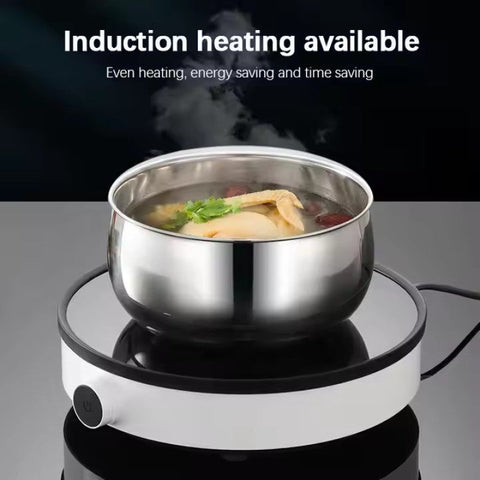 3 Sizes Stainless Steel Food Container with Airtight Plastic Lid